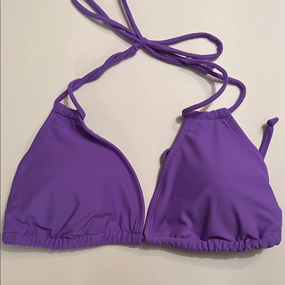 Purple Triangle Bikini Top